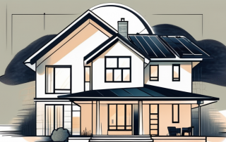 A house with a magnifying glass hovering over it