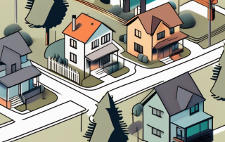 A residential area with various houses