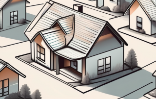 A house with price tags attached to various parts like the roof