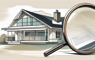 A house with a magnifying glass hovering over it