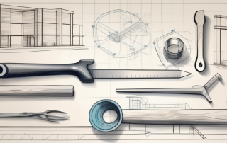 A construction site with various tools and blueprint plans to symbolize the concept of "kleine bauvorlageberechtigung" (small construction permit)