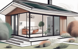 A house with various unauthorized extensions such as a loft conversion and a garden shed