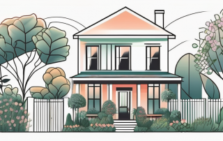 A house with various plants like climbing vines