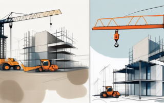 Two different construction sites