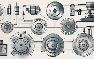 A complex mechanical assembly
