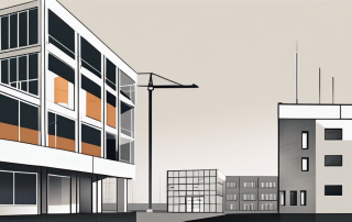 A german cityscape with emphasized architectural structures