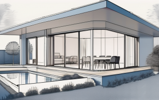 A detailed blueprint of a single-family house