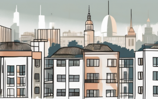 A berlin cityscape with prominent apartment buildings