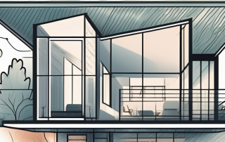 A house with a magnifying glass hovering over it