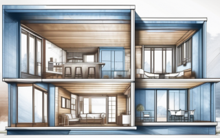 A blueprint of a house