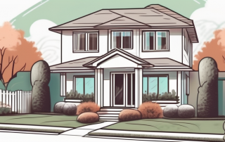 A pristine house with a 'sold' sign in the front yard