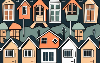 A house with price tags attached to various parts such as the roof