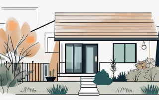 A private house with an attached 'for sale' sign