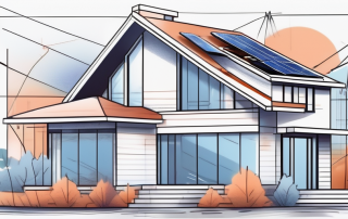 A modernized house with visible upgrades like solar panels