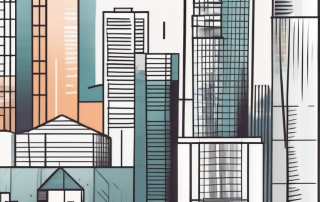 Various architectural structures of different heights