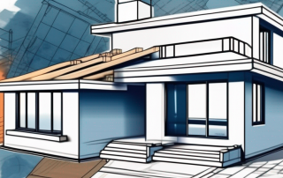 A house with an extension under construction