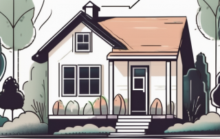 A house with a sold sign in the front yard