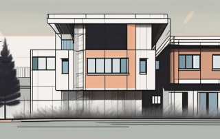 A residential house under construction with a neighboring house nearby