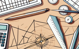 A piece of land divided into various sections with different geometric shapes