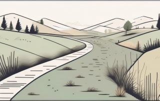 A property landscape with visible boundary markers or boundary stones
