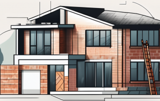 A house with a new extension being built