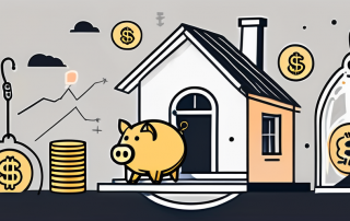 A house with a price tag hanging from it