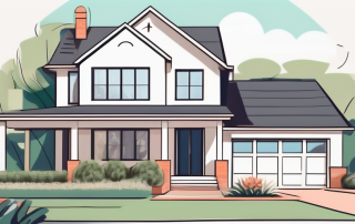 A picturesque property with a 'sold' sign in the front yard