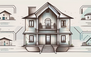 A house split into different sections