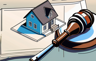 A piece of land with a house on it