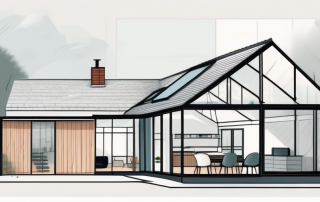 A house with various types of additions such as a conservatory