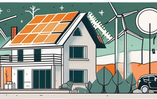 A house under construction with various tools around it