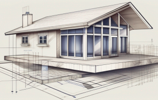 An architectural blueprint of a house