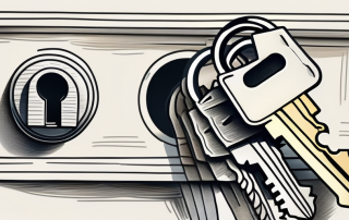 A key turning in a lock of a finished