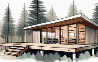 A variety of wooden structures