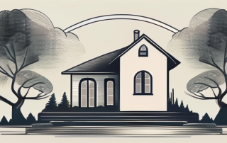 A piece of land with a house on it