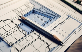 A blueprint of a house