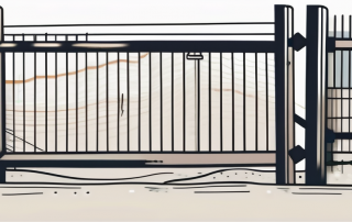 A fence being constructed along a border