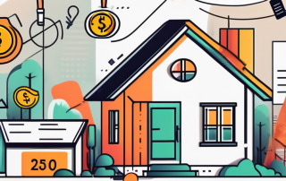 A house with a price tag hanging off it