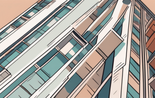 An apartment building with a price tag hanging from it