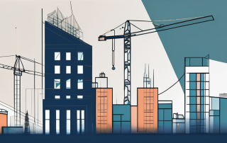 A cityscape with various buildings