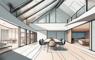 An open-concept architectural design