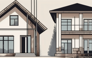 A house with visible structural elements