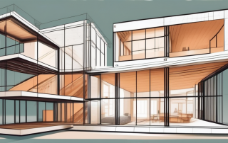 A building cut in half