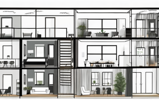A german apartment layout with clearly marked areas to represent the different sections calculated under the wohnflächenverordnung (living space regulation)