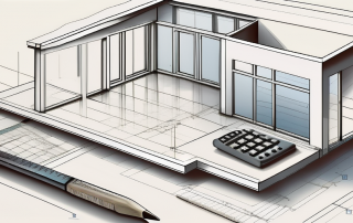 An open architectural blueprint of a house