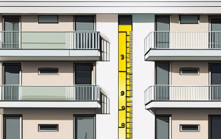 Two adjacent balconies in a residential building in north rhine-westphalia