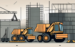 A construction site with various tools and machinery