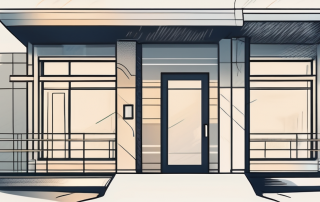 A newly constructed building with visible architectural details