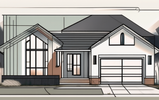 A house with a newly constructed addition