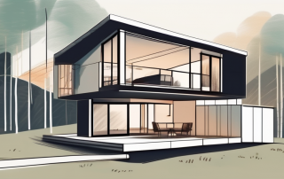 A piece of land with a house under construction on it